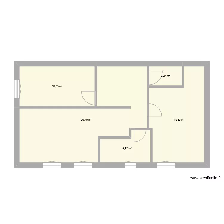 plan haut vrai. Plan de 5 et 61 m² plan haut vrai. Plan de 5 et 61 m²