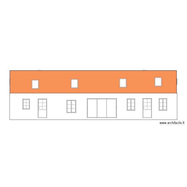 baie vitrée. Plan de 0 pièce et 0 m2