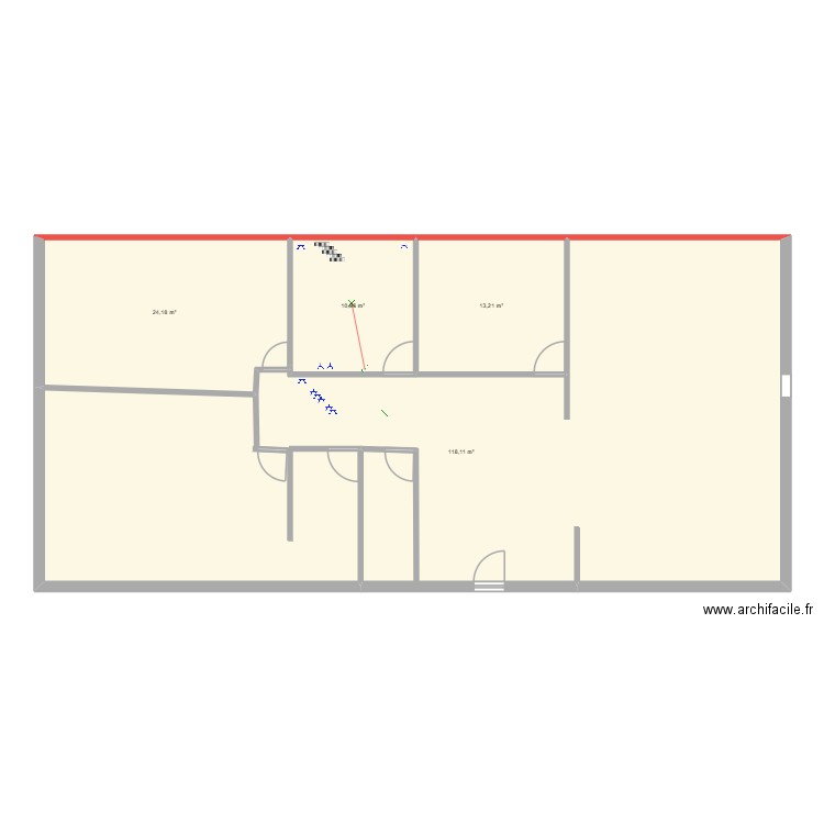 lolio joums. Plan de 4 pièces et 166 m2