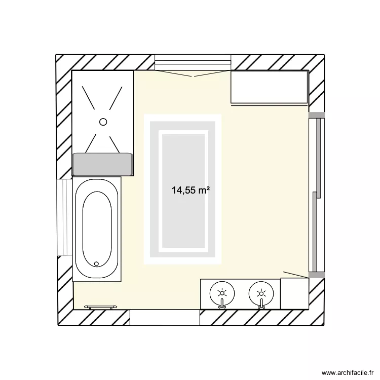 Plan agencement Salle de bain Deauville. Plan de Plan agencement Salle de bain Deauville. Plan de