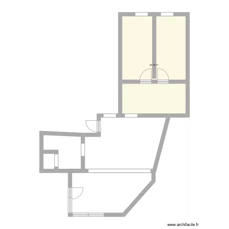 Plan. Plan de 1 Pièce et 29 m²