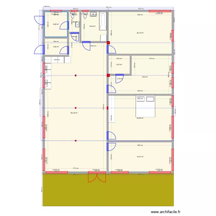 180 Обычка. Plan de 