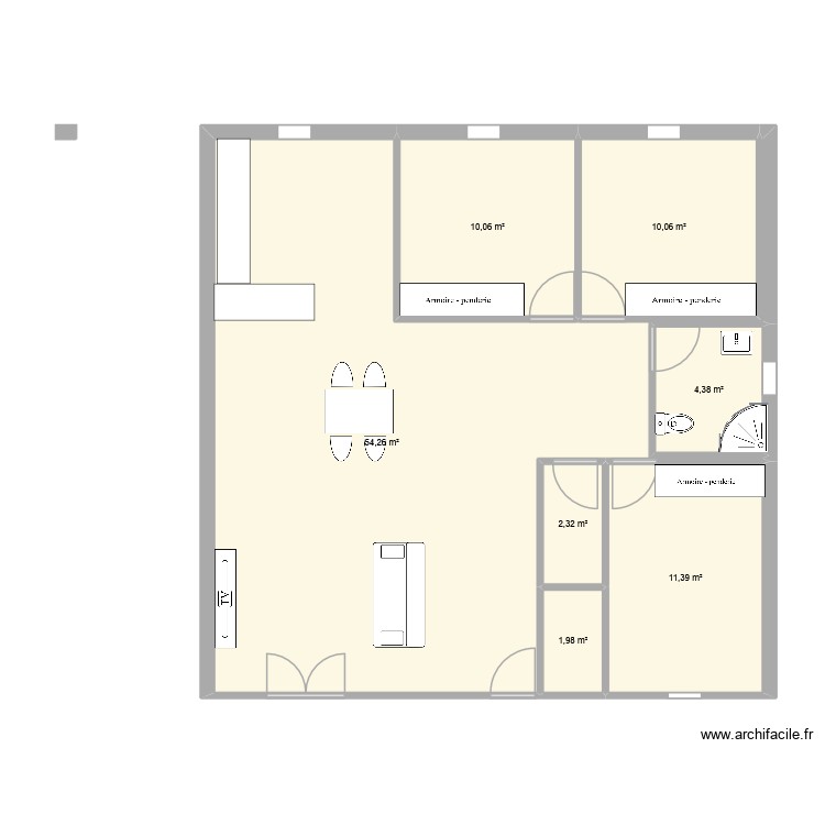 location. Plan de 0 pièce et 0 m2