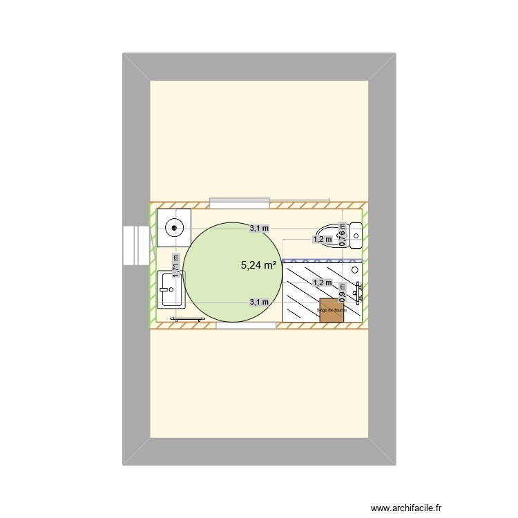 Acc&egrave;s D. Tranquille. Plan de 0 pièce et 0 m2