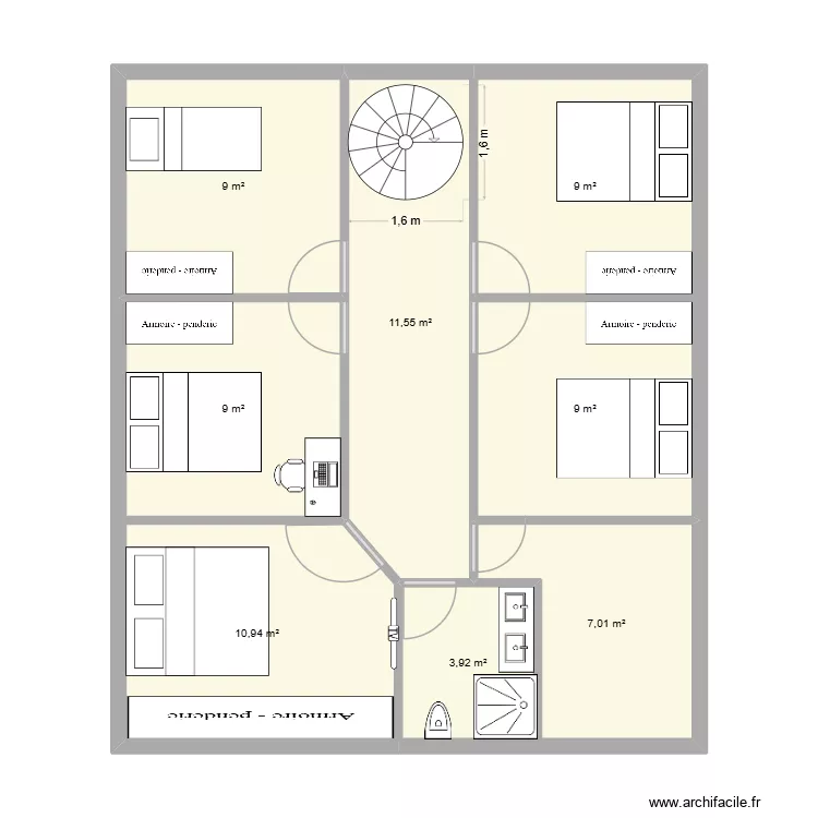 ETAGE. Plan de 8 et 69 m² ETAGE. Plan de 8 et 69 m²