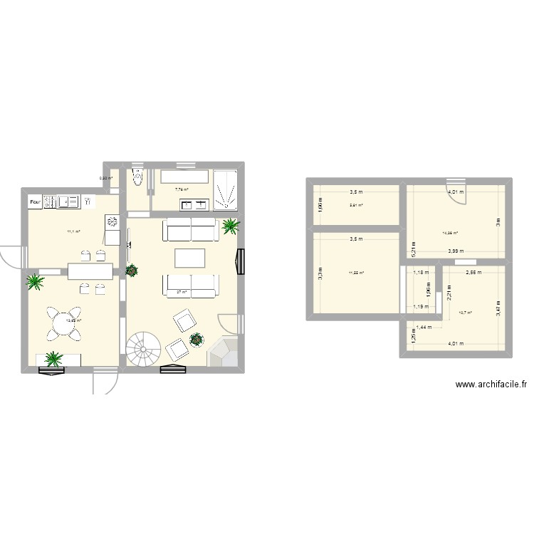 Le 31. Plan de 9 pièces et 102 m2