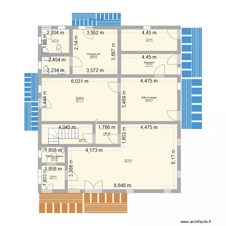 LAS_Plan_RDC. Plan de 22  et 246 m²