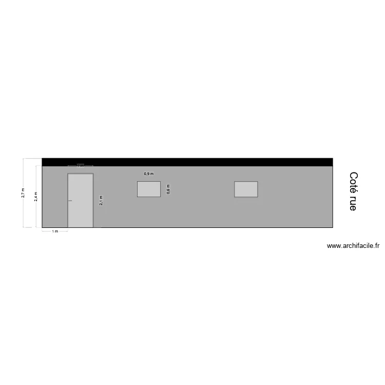 cot&eacute; gauche. Plan de 