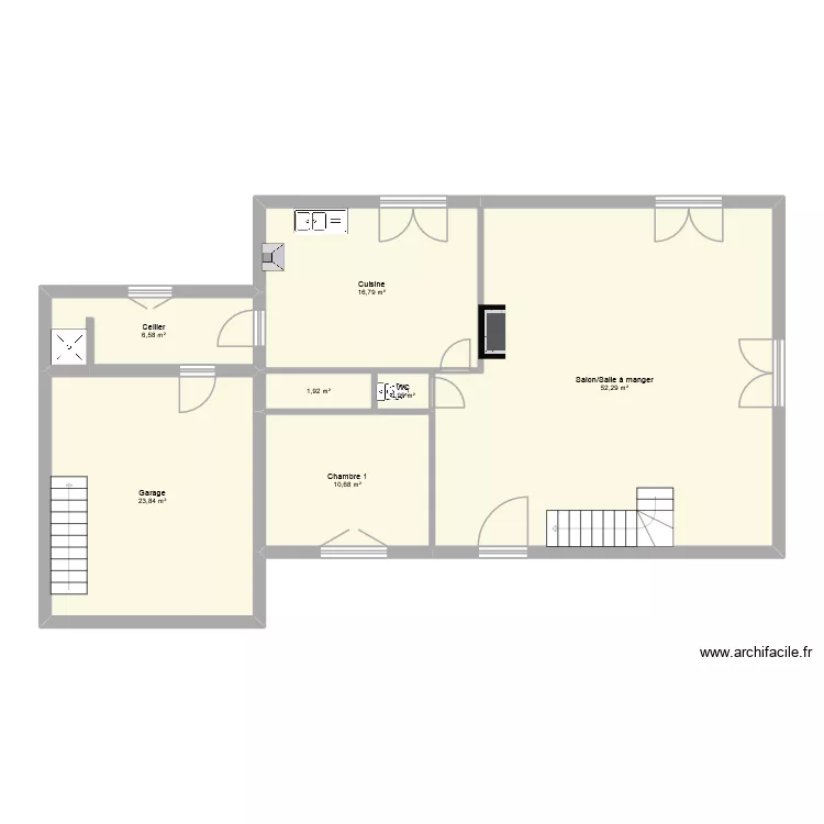 Mais St Ju. Plan de 7 et 113 m² Mais St Ju. Plan de 7 et 113 m²