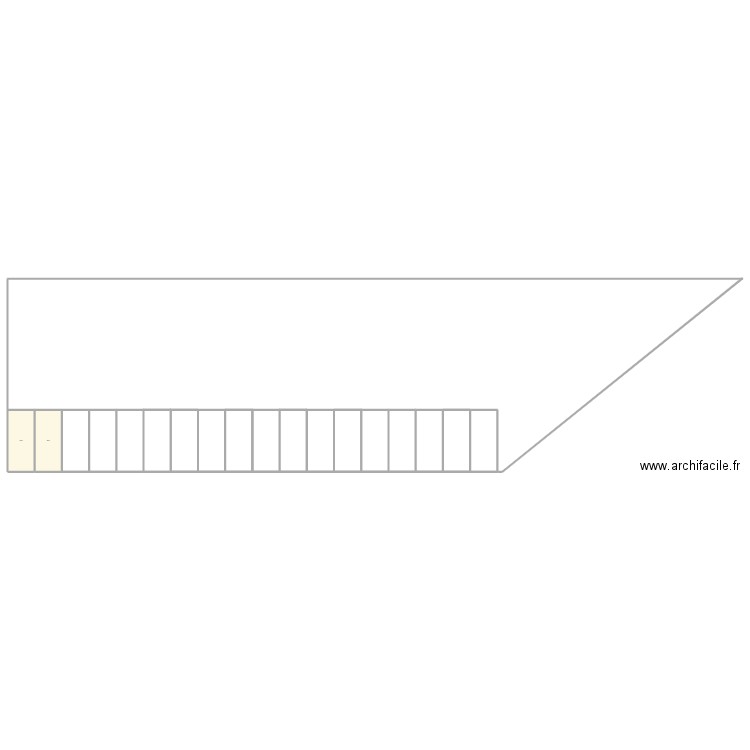 Projet. Plan de 2 pièces et 56 m2