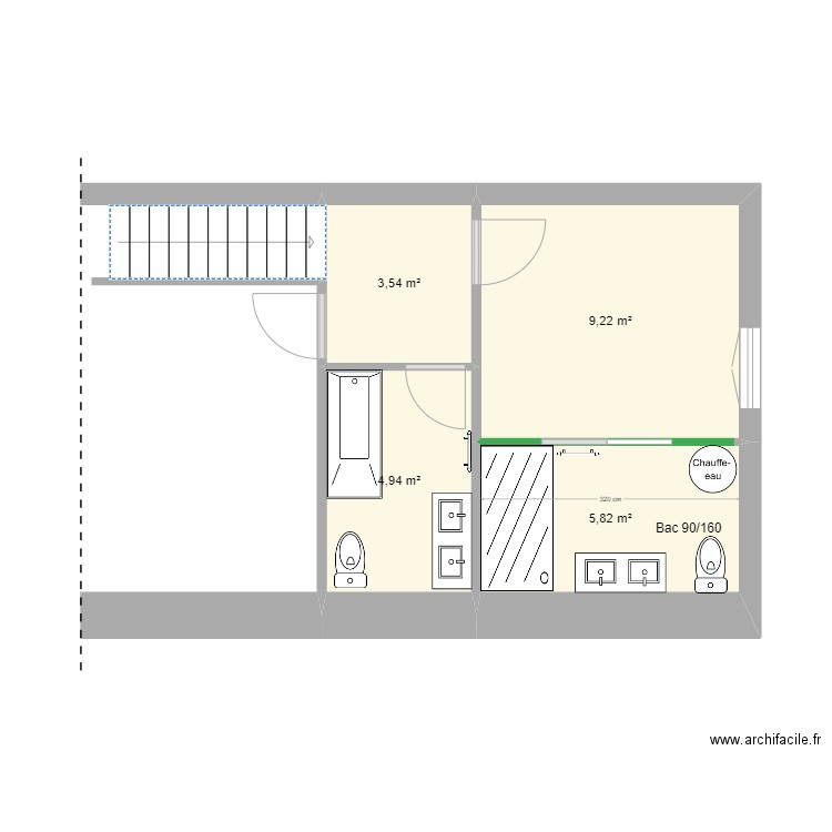 SDE CAPELLES 2. Plan de 4 pièces et 24 m2