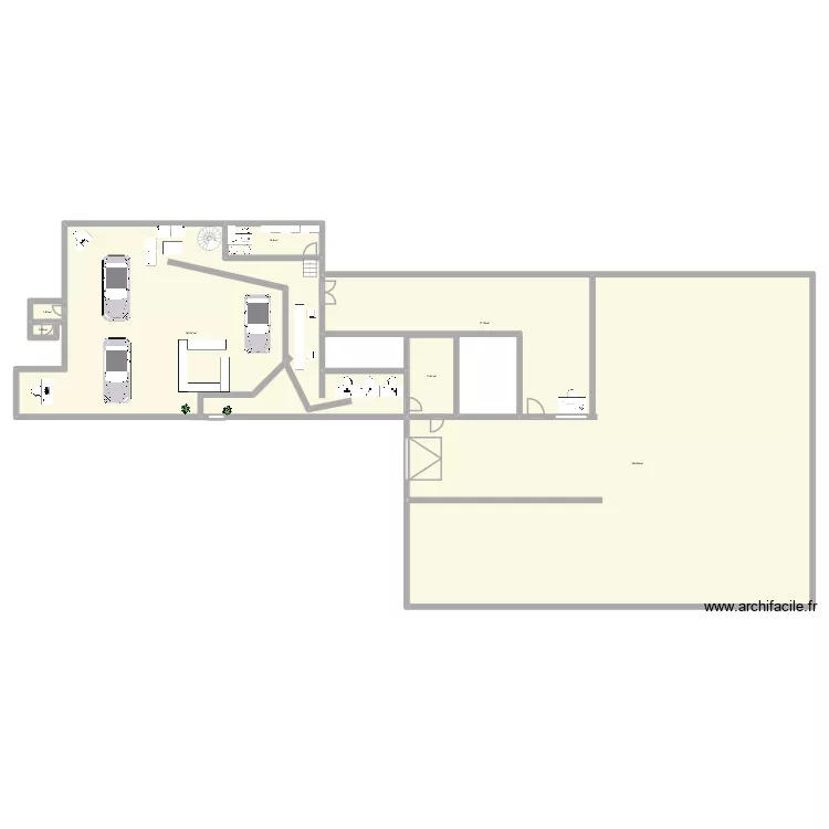 Concession BMW. Plan de 7  et 683 m²