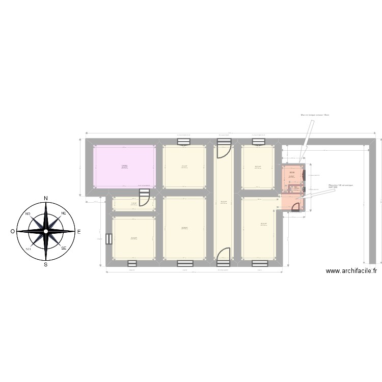 VANCHE. Plan de 13 pièces et 478 m2