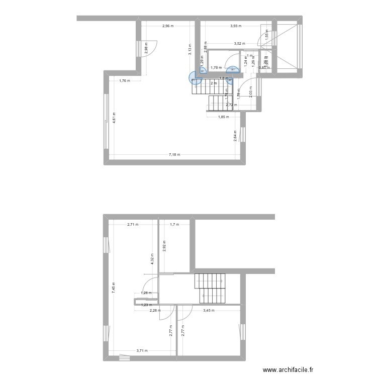 Rez de chaussée POM. Plan de 7 pièces et 94 m2
