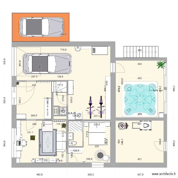 Saint Malo rdj 2. Plan de 8 pièces et 102 m2