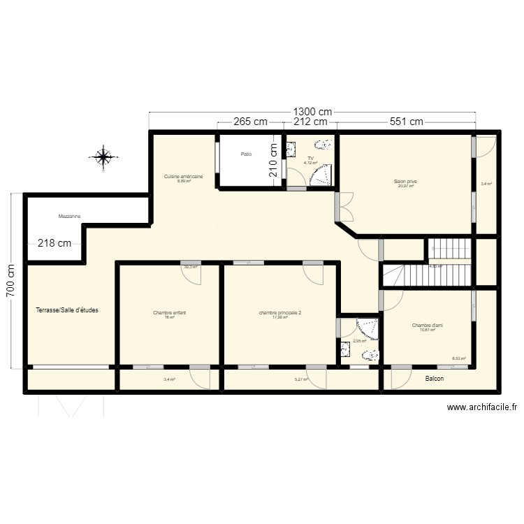 Cheikh Ba 1. Plan de 29 pièces et 306 m2