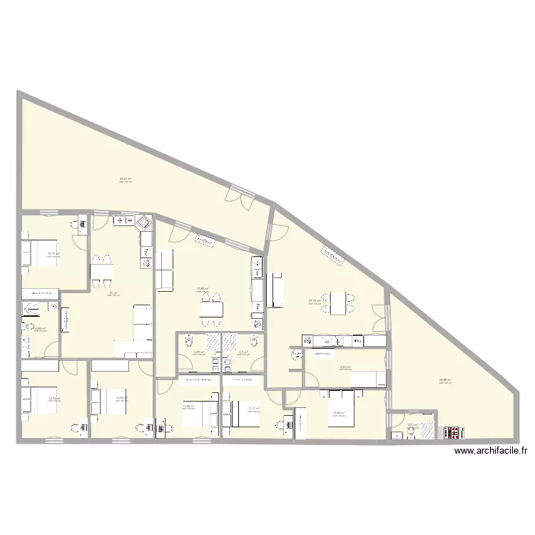 gandara t2+t2+t3 modif chambre avec wc 1. Plan de 