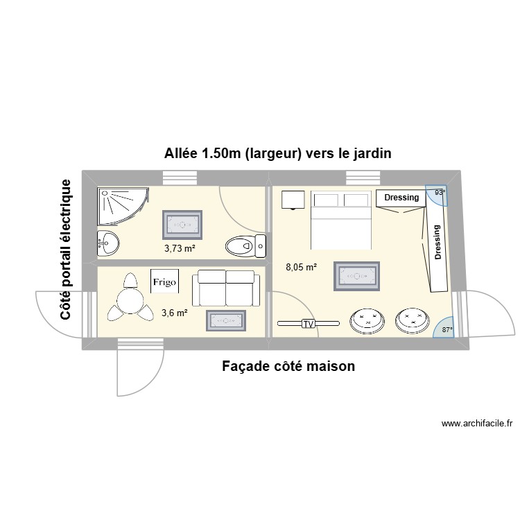 Extension La Norville. Plan de 0 pièce et 0 m2