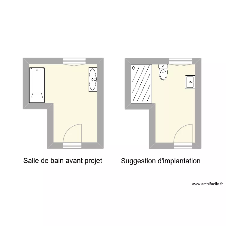 LADRIERE. Plan de 2  et 16 m²