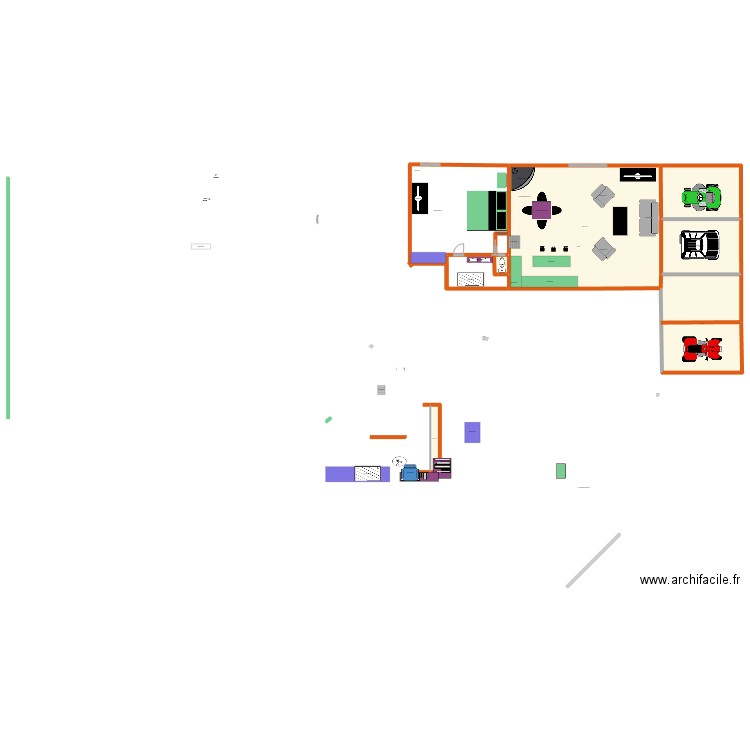 appartement 4. Plan de 16 pièces et 2302 m2