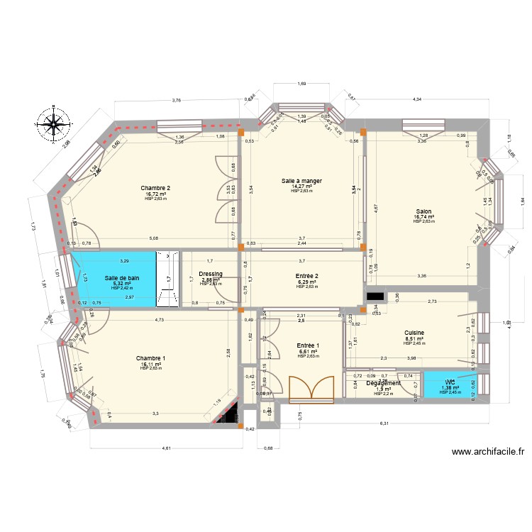 APPART-VIRORG-PARTAGE. Plan de 0 pièce et 0 m2
