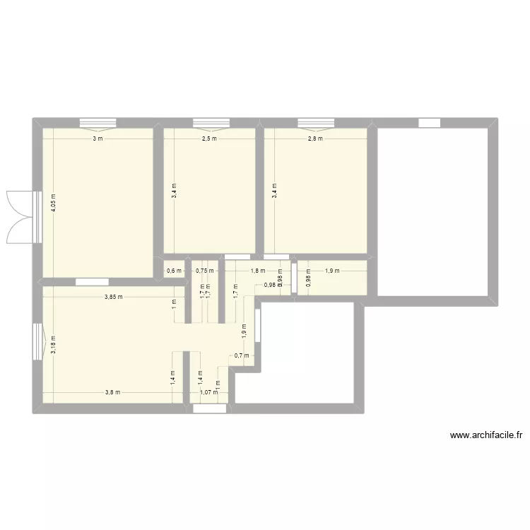 Projet appart seb. Plan de 