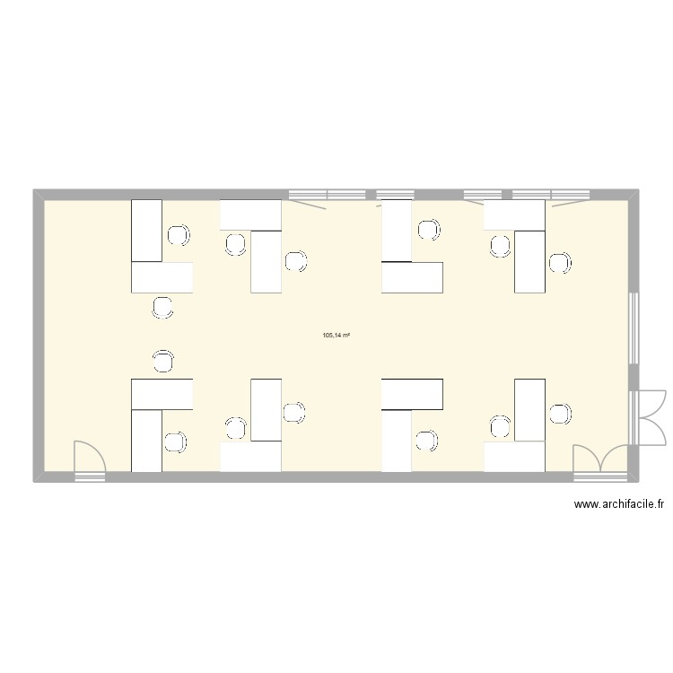 Salle de techno 114 Aaron Augustine et Ilias Alioui 2.0. Plan de 1 pièce et 105 m2