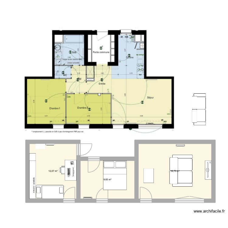 44 tcr. Plan de 0 pièce et 0 m2