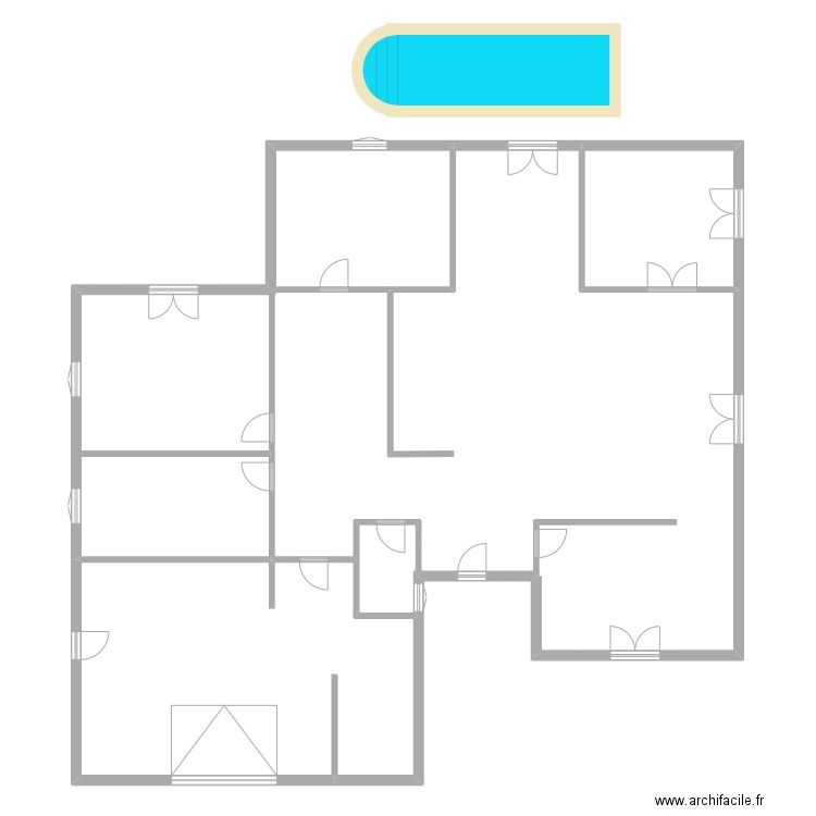 cornut. Plan de 3 pièces et 201 m2