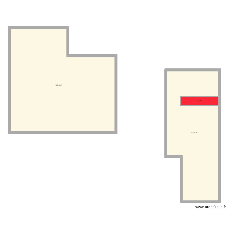 humbert bougnon. Plan de 3 pièces et 172 m2
