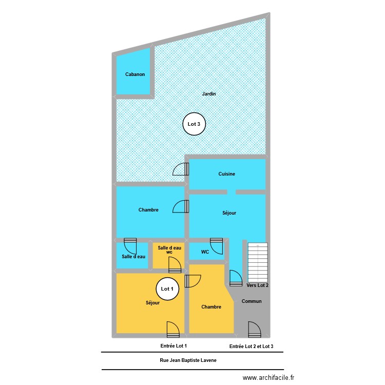LAGARDE 2. Plan de 10 pièces et 179 m2