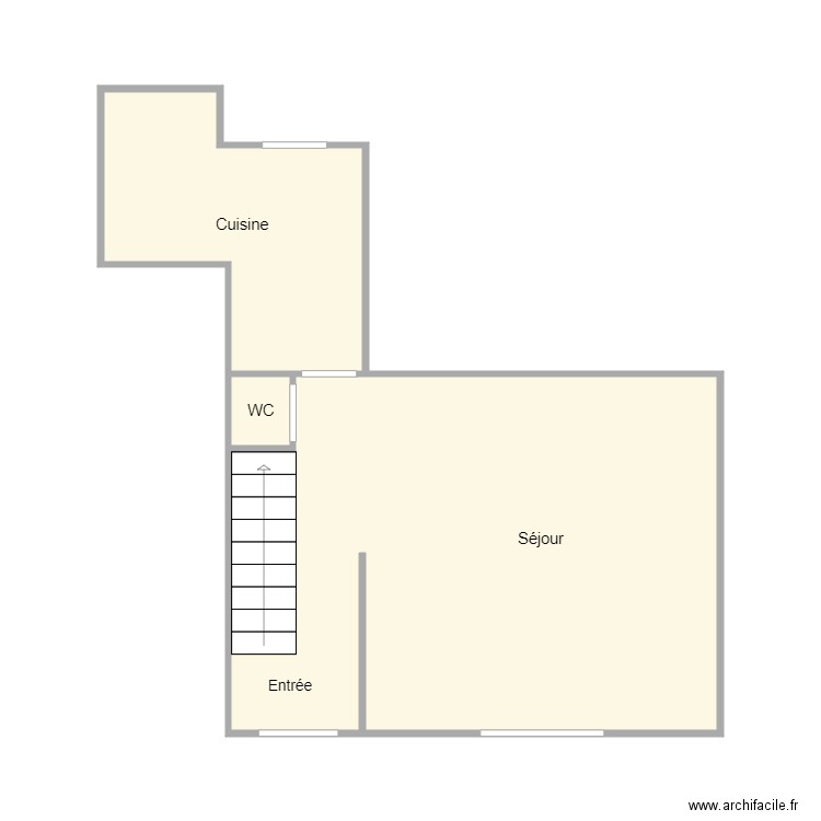 plan Danniel rdc. Plan de 3 pièces et 28 m2