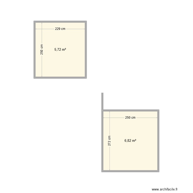 loft. Plan de 2 pièces et 13 m2
