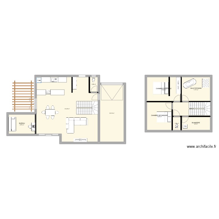 MARLY 3. Plan de 10 pièces et 150 m2