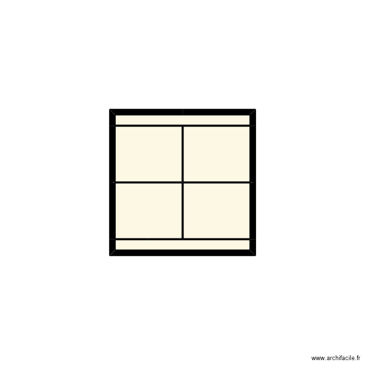 Table Base 120 x 120. Plan de 6 pièces et 1 m2