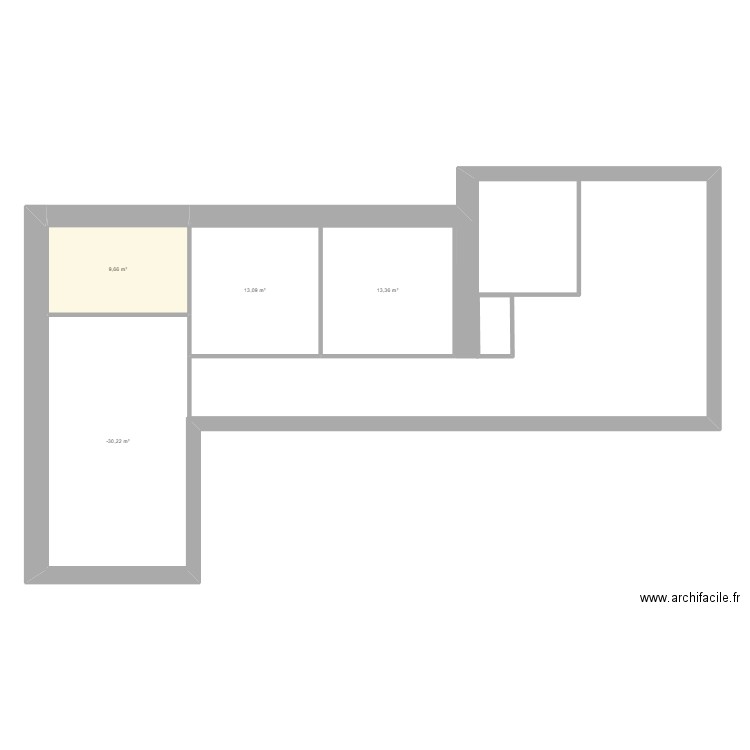 maison. Plan de 4 pièces et 64 m2