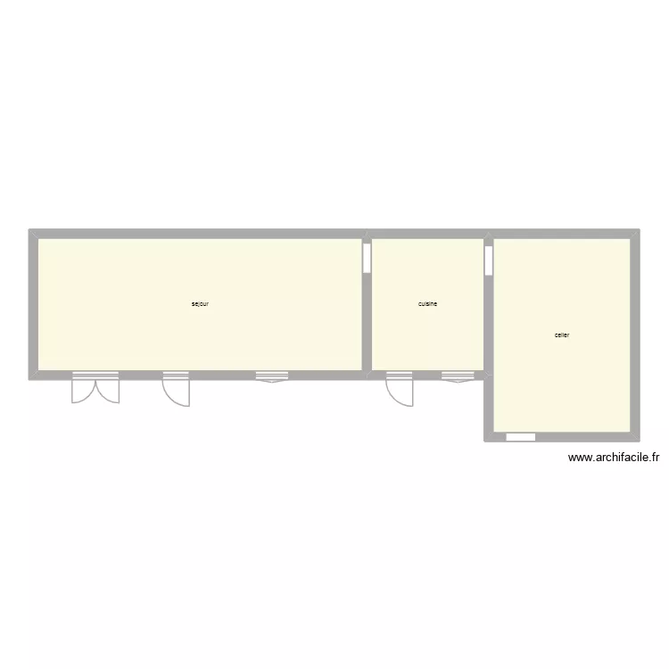 prigent rdc. Plan de 3  et 76 m²