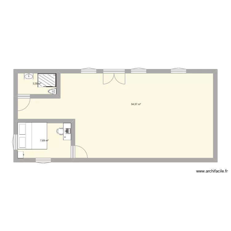 Malo journaud. Plan de 3 et 66 m² Malo journaud. Plan de 3 et 66 m²