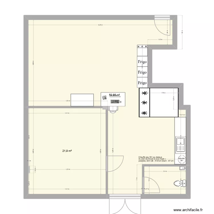 épicerie mens 5. Plan de 2 et 82 m² épicerie mens 5. Plan de 2 et 82 m²