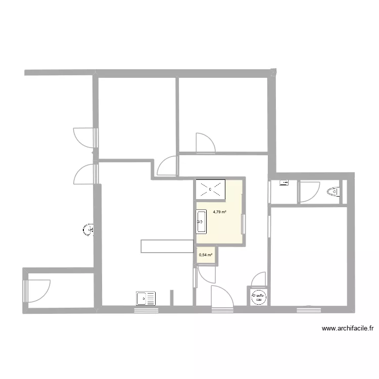 Angoulins. Plan de 2  et 5 m²