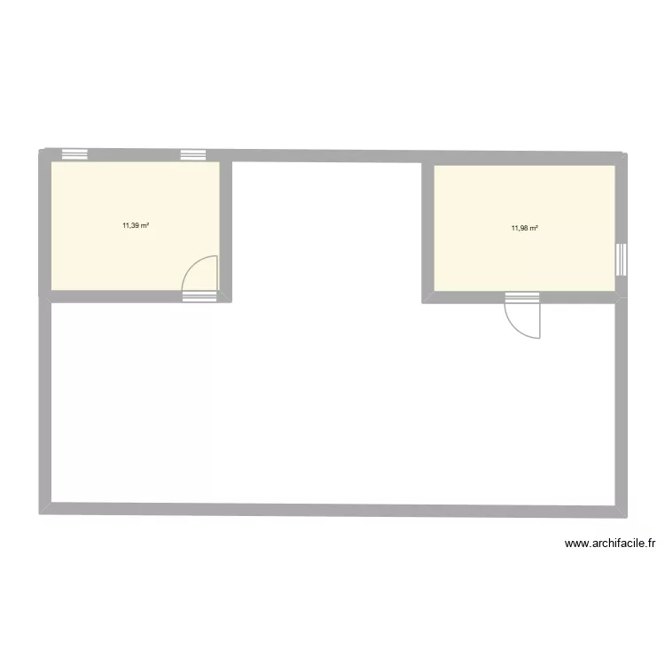 plan maison. Plan de 2  et 27 m²