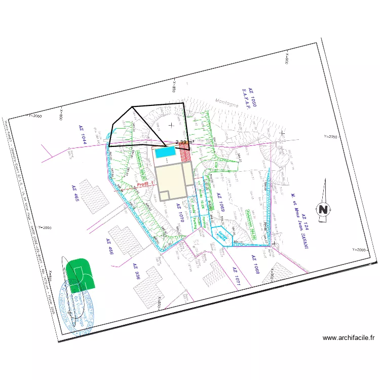 masse. Plan de 3 et 229 m² masse. Plan de 3 et 229 m²