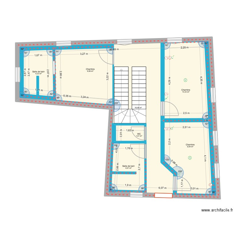 Maison Elec. Plan de 7 pièces et 106 m2