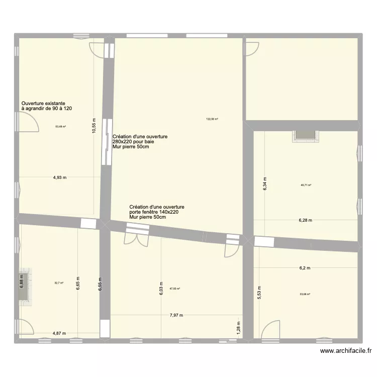 St VIVIEN cotation. Plan de 6  et 331 m²
