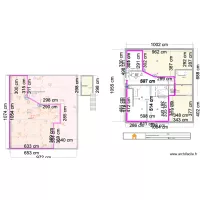 Combles Castel plan de d&eacute;coupe plancher du haut