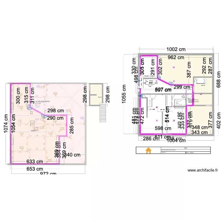Combles Castel plan de découpe plancher du haut. Plan de Combles Castel plan de découpe plancher du haut. Plan de