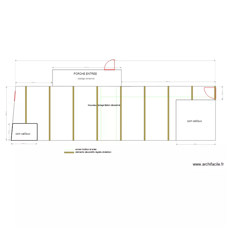 BEVE (dallage facade avant). Plan de 