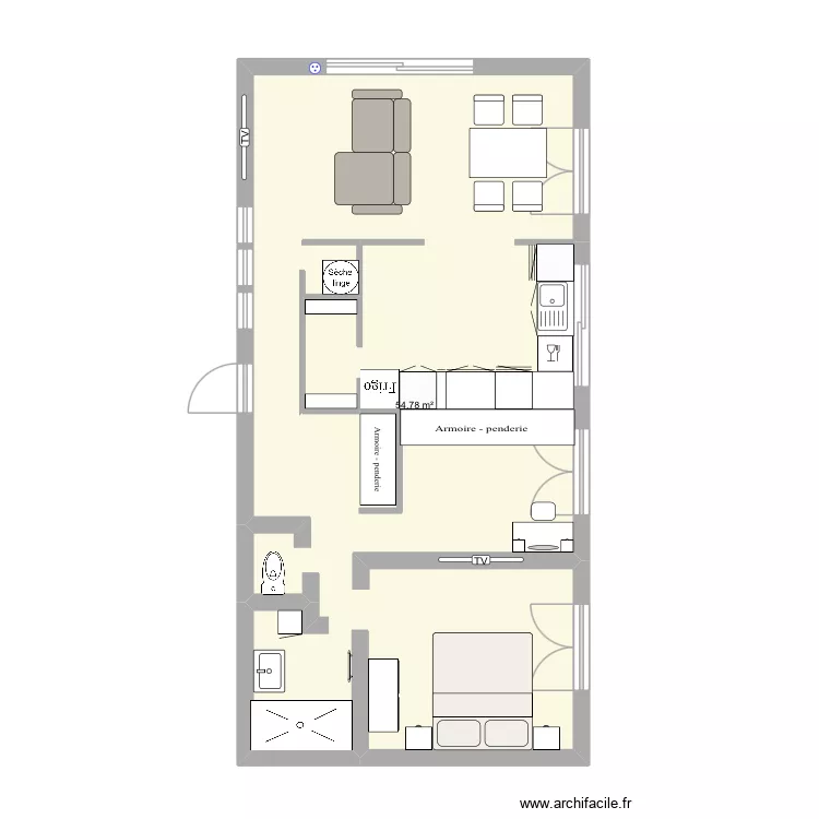 Briole. Plan de 1 Pièce et 55 m² Briole. Plan de 1 Pièce et 55 m²