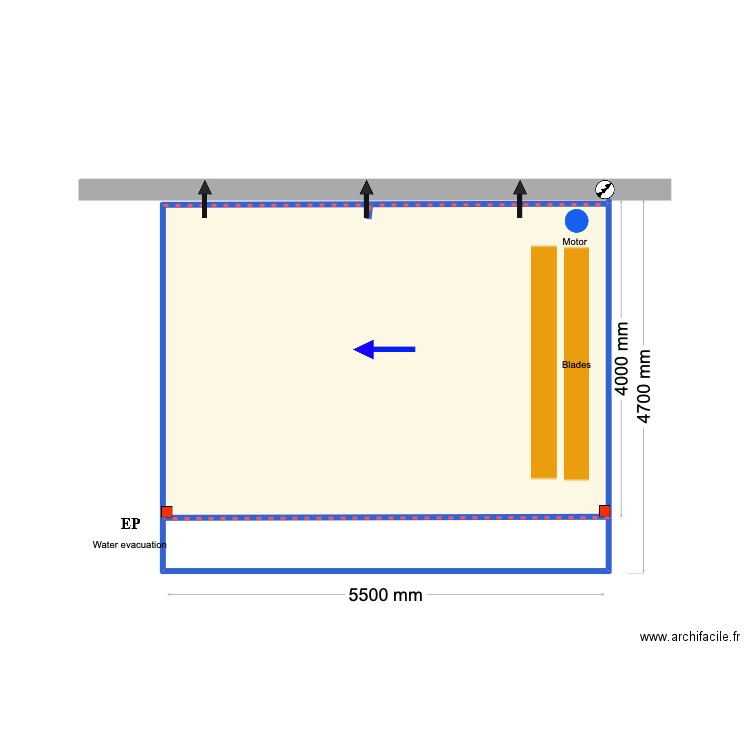 Pedro r. Plan de 2 pièces et 25 m2