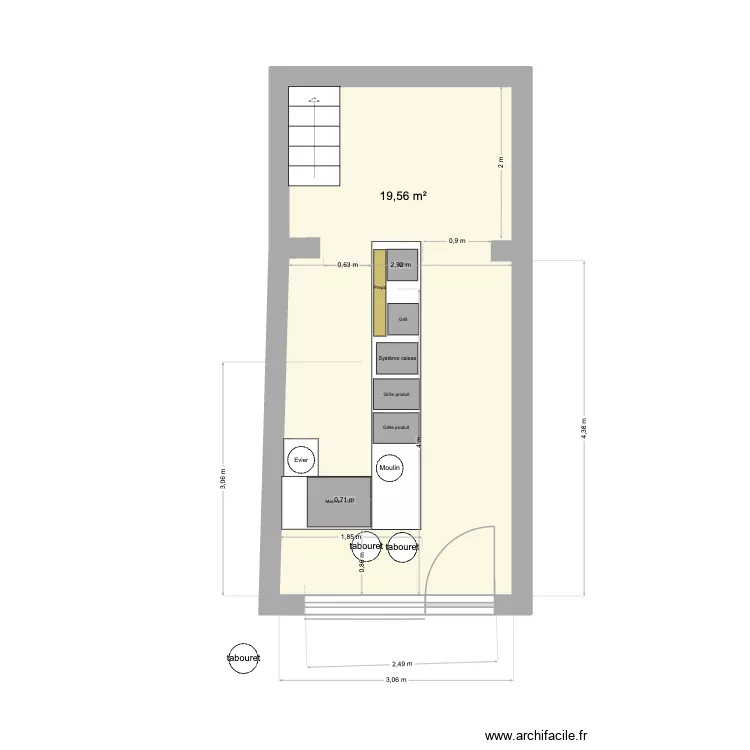 NOSMAR. Plan de 1 Pièce et 20 m² NOSMAR. Plan de 1 Pièce et 20 m²